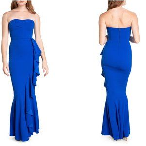 NWT Dress The Population Paris Ruffle Strapless Gown